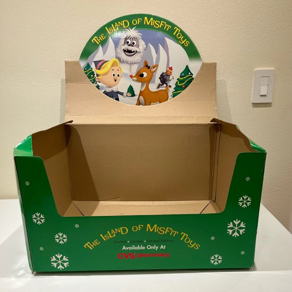 Vintage 1998 Rudolph the Red-Nosed Reindeer Plush Stuffed Toys DISPLAY BOX